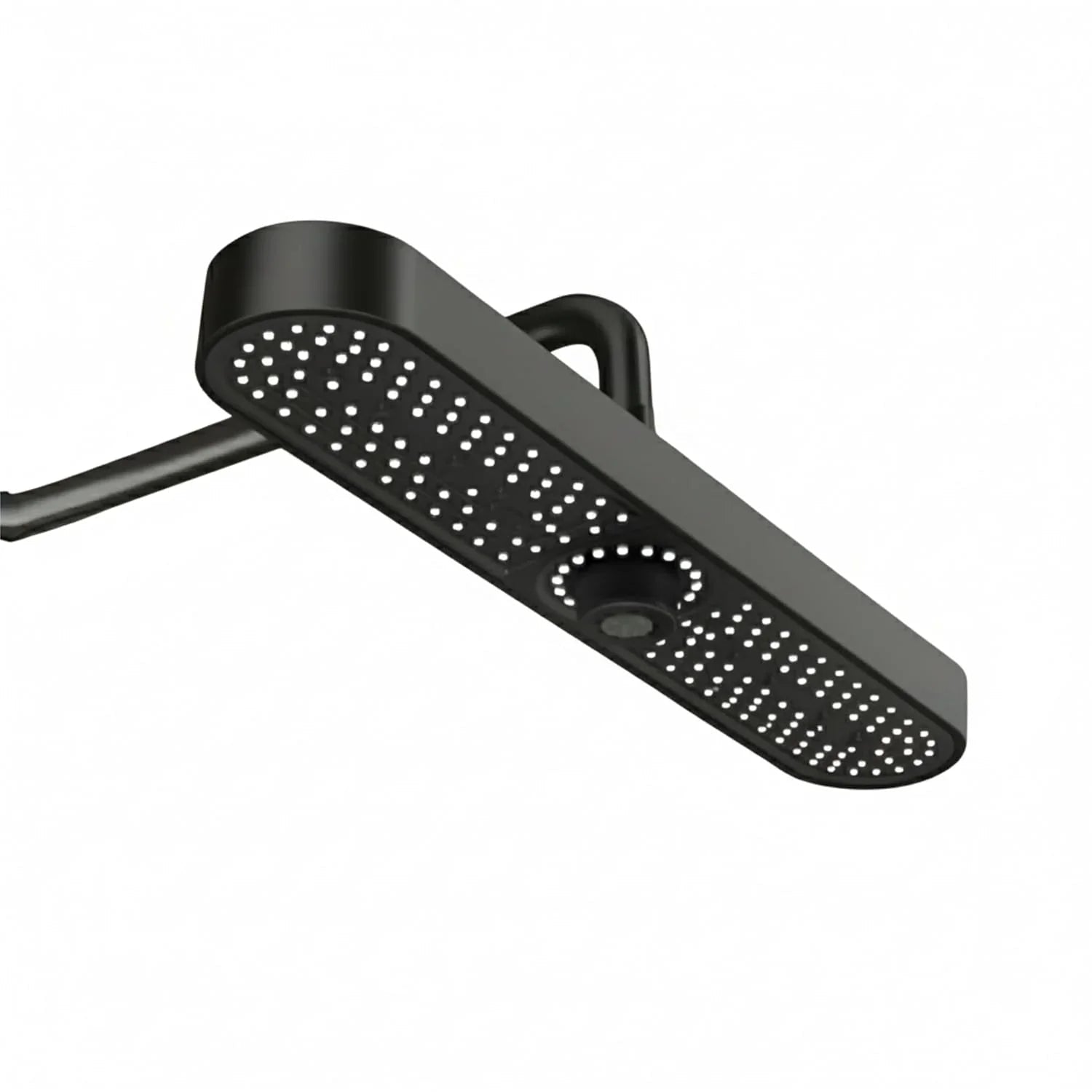 Helios 48cm ABS Black Finish Overhead Shower Without Arm-0